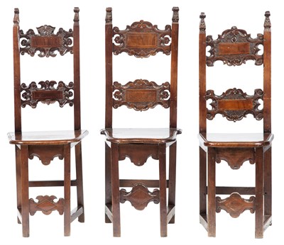 Lot 148 - Set of Three Similar Italian Baroque Inlaid...
