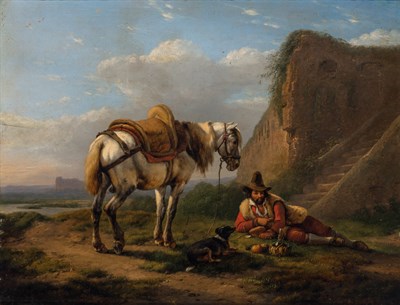 Lot 2001 - Eugene J. Verboeckhoven Belgian, 1798/99-1881...
