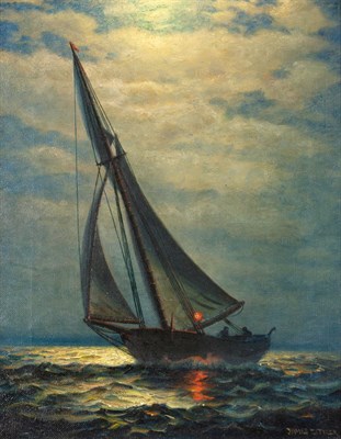 Lot 69 - James Gale Tyler American, 1855-1931 Moonlight...