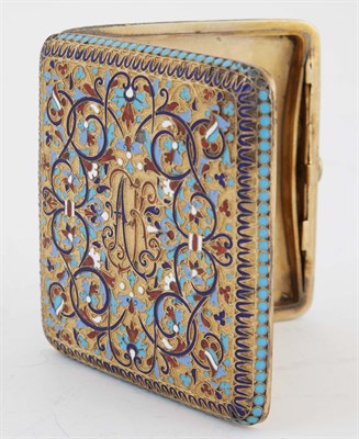 Lot 135 - Russian Silver-Gilt and Cloisonné Enamel...