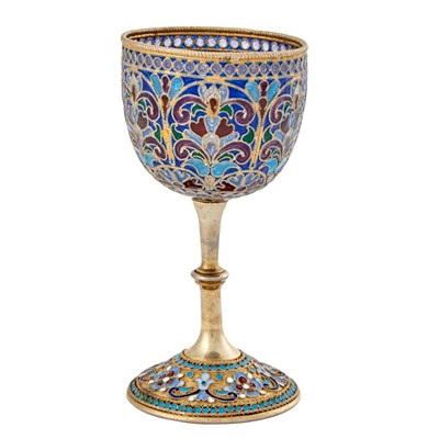 Lot 134 - Russian Silver-Gilt, Cloisonné and...