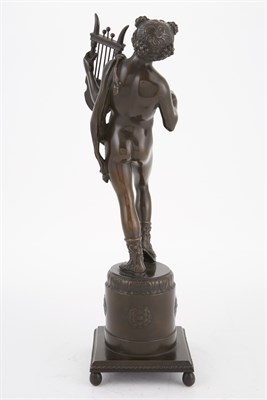Lot 426 - Continental Patinated Bronze Figure of Orpheus...