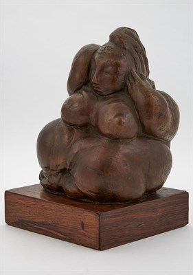 Lot 240 - Bronze Figure of a Seated Female Nude Cast...