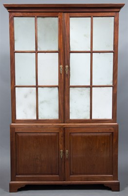 Lot 361 - George II Mahogany Bookcase Cabinet In two...