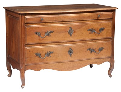 Lot 104 - Provincial Louis XV Fruitwood Serpentine...