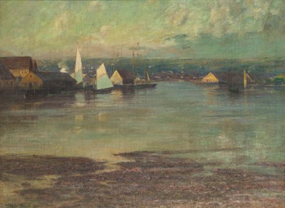 Lot 23 - Walter Clark American, 1848-1917 Harbor Scene,...