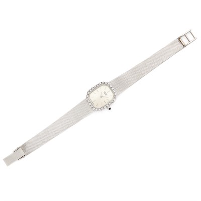 Lot 1342 - White Gold and Diamond Wristwatch