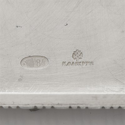Lot 215 - Fabergé Silver Cigarette Case Moscow,...