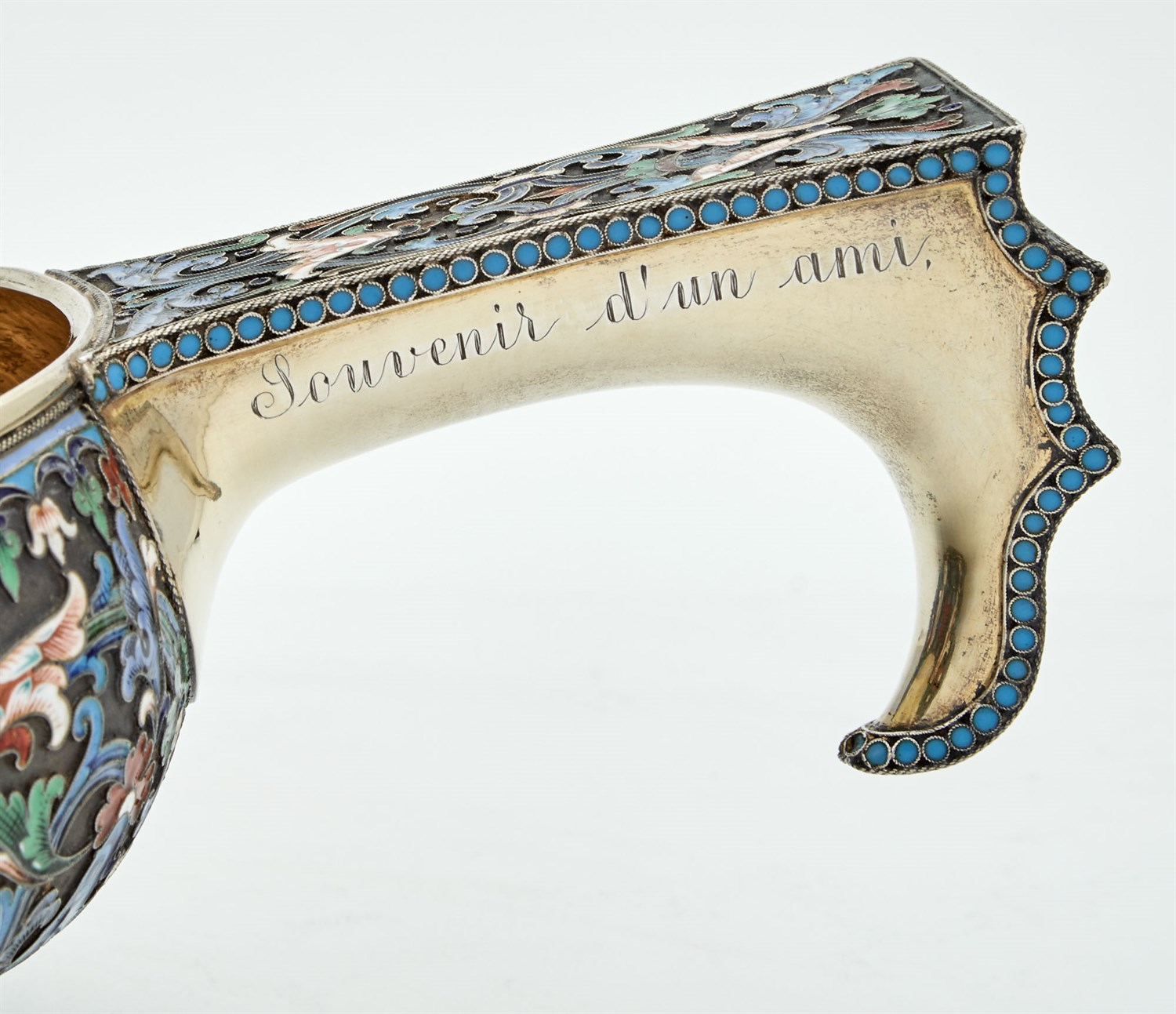 Lot 135 - Set of Russian Silver-Gilt and Cloisonné...