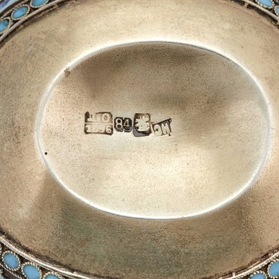 Lot 135 - Set of Russian Silver-Gilt and Cloisonné...