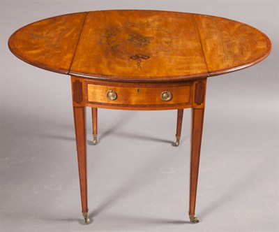 Lot 398 - George III Inlaid Satinwood and Marquetry...