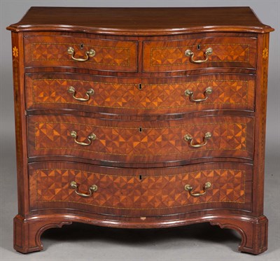 Lot 214 - George III Mahogany and Marquetry Chest of...