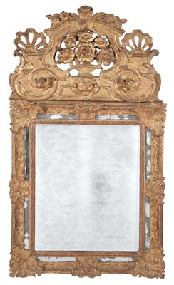 Lot 328 - Régence Gilt Mirror-Framed Mirror Height...