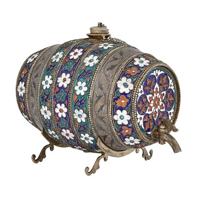 Lot 231 - Russian Silver, Niello, and Cloisonné Enamel...