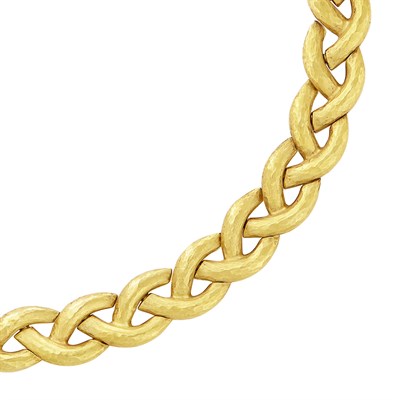 Lot 77 - Hammered Gold Necklace