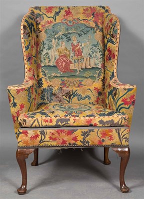 Lot 362 - George II Style Needlework-Upholstered Stained...