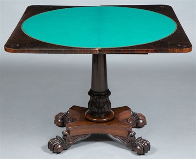 Lot 497 - William IV Rosewood Games Table Second quarter...