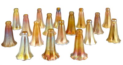 Lot 270 - Group of Seventeen Tiffany Gold Favrile Glass...