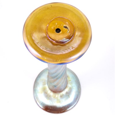 Lot 490 - Pair of Tiffany Studios Gold Spiral Ribbed...