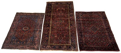 Lot 331 - Three Hamadan Rugs Northwest Persia...