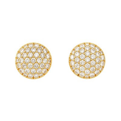 Lot 448 - Pair of Gold and Diamond Earrings, Kurt Wayne