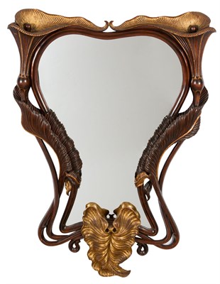 Lot 481 - Art Nouveau Style Carved and Parcel Giltwood...