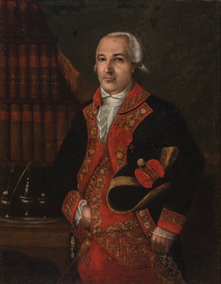 Lot 40 - Spanish Colonial School 18th Century Portrait...