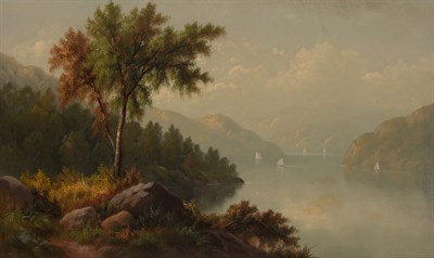 Lot 8 - American School 19th Century Sailboats on a...