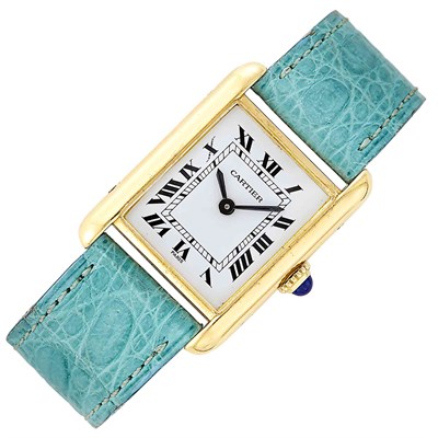 Lot 504 - Gold 'Tank' Wristwatch, Cartier