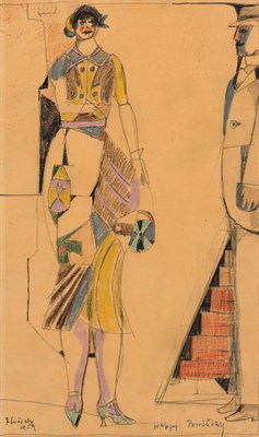 Lot 2044 - Richard Lindner German/American, 1901-1978 Red...