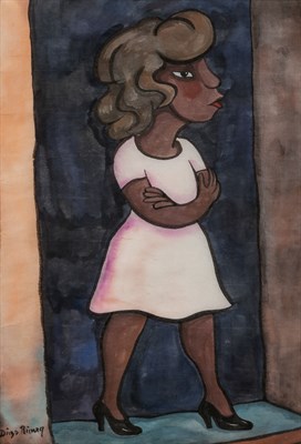Lot 46 - Diego Rivera Mexican, 1886-1957 Standing Woman...