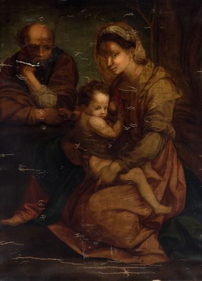 Lot 11 - Follower of Andrea del Sarto Holy Family Oil...