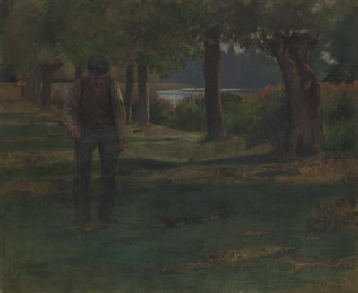 Lot 58 - Samuel Isham American, 1855-1914 Walking Along...