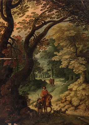 Lot 4 - Flemish School 17th Century Hunters in a Wood...