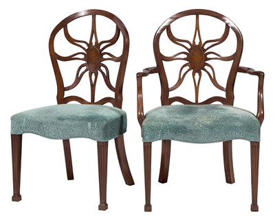 Lot 381 - Set of Ten George III Style Mahogany and...