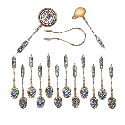 Lot 233 - Group of Norwegian Cloisonné and Champlevé...