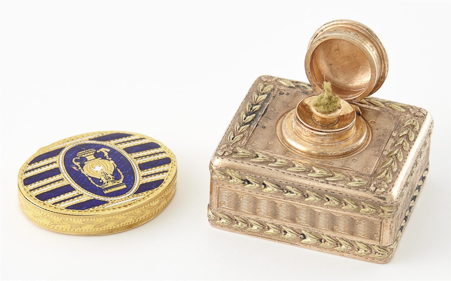 Lot 187 - Continental Two-Color Gold Spirit Burner...