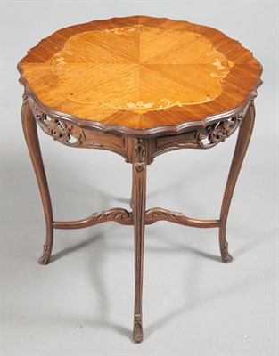 Lot 234 - Rococo Style Carved and Inlaid Walnut Center...
