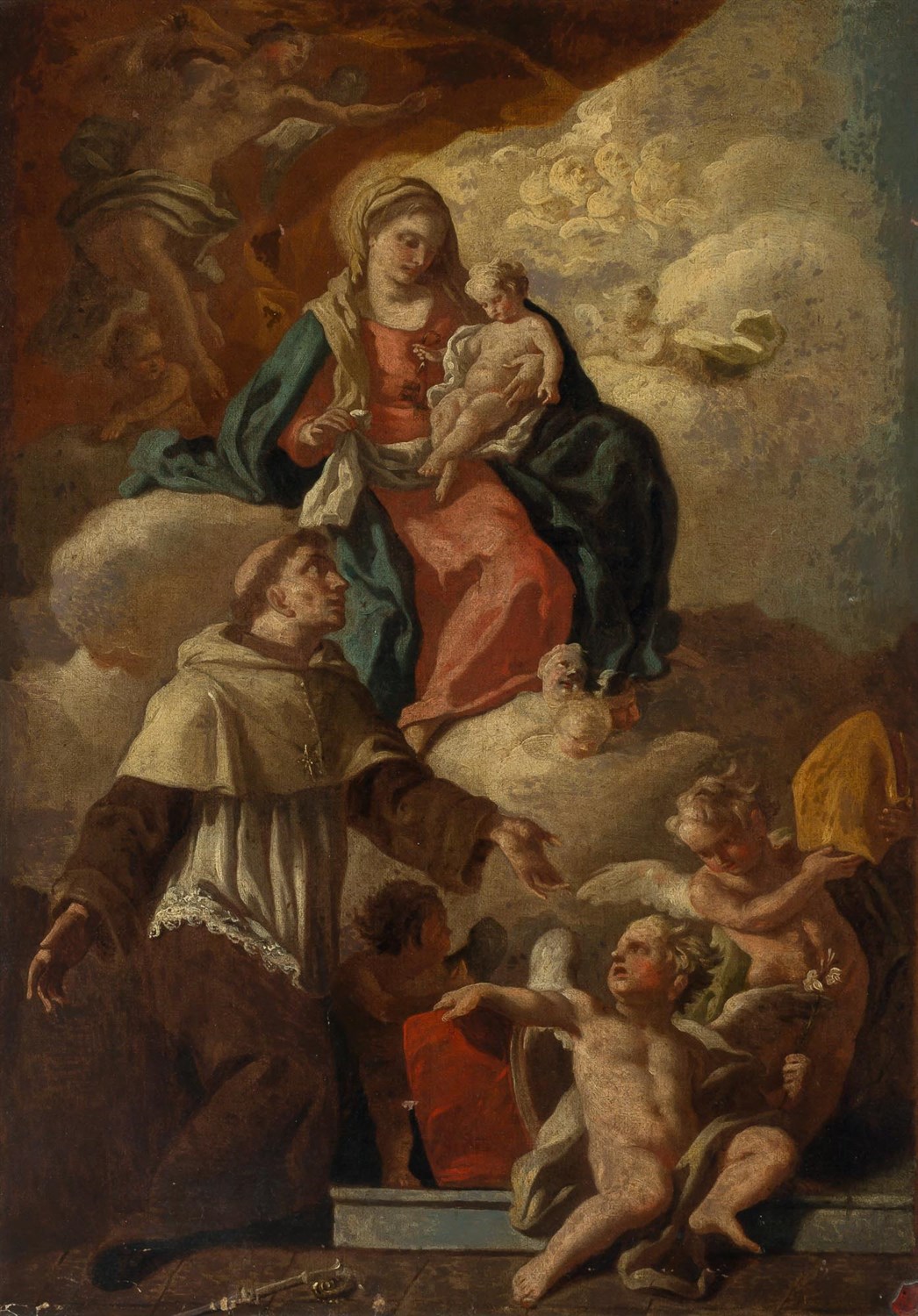 Lot 25 - Attributed to Francesco Solimena The Virgin...