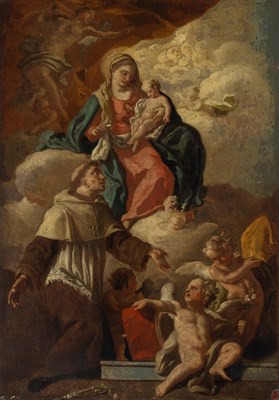 Lot 25 - Attributed to Francesco Solimena The Virgin...