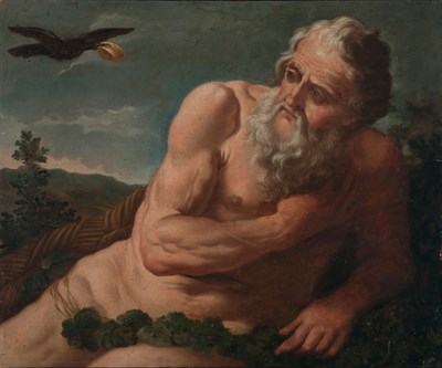 Lot 42 - Italian School 18th Century Elijah Fed by a...
