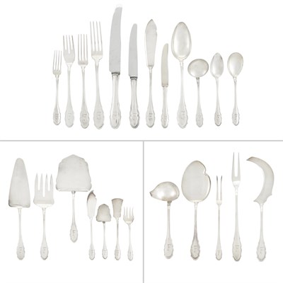 Lot 331 - German Silver Flatware Service Early 20th...