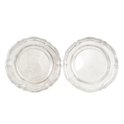 Lot 307 - Pair of Continental Silver Plates Late 18th...