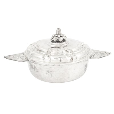 Lot 310 - German Silver Covered Ecuelle Augsburg, 1793...