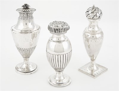 Lot 313 - Group of Six Continental Silver Casters 18th...