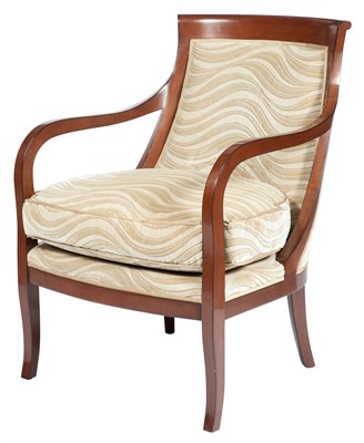 Lot 154 - Empire Style Upholstered Mahogany Stained...