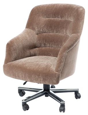 Lot 358 - Upholstered Chrome Swivel Armchair A. Rudin