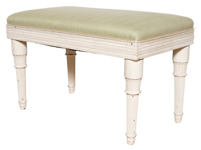Lot 143 - Neoclassical Style White Painted Bench Height...