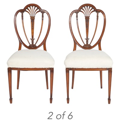 Lot 107 - Pair of George III Style Stained Wood Side Chairs