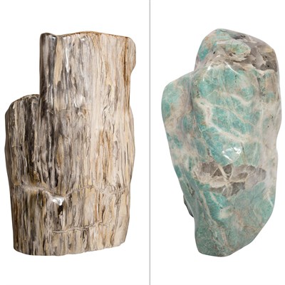 Lot 217 - Marbleized Composition Faux Driftwood...